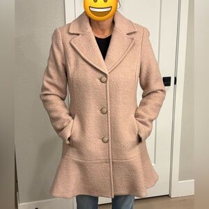 Kensie Blush Wool/Polyester Blend Coat